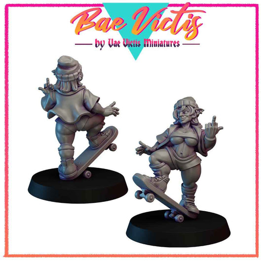Sk8ter Bae | Bae Victis | Vae Victis Miniatures | 32mm Scale Resin Printed Tabletop RPG Figures for TTRPG's or Wargaming