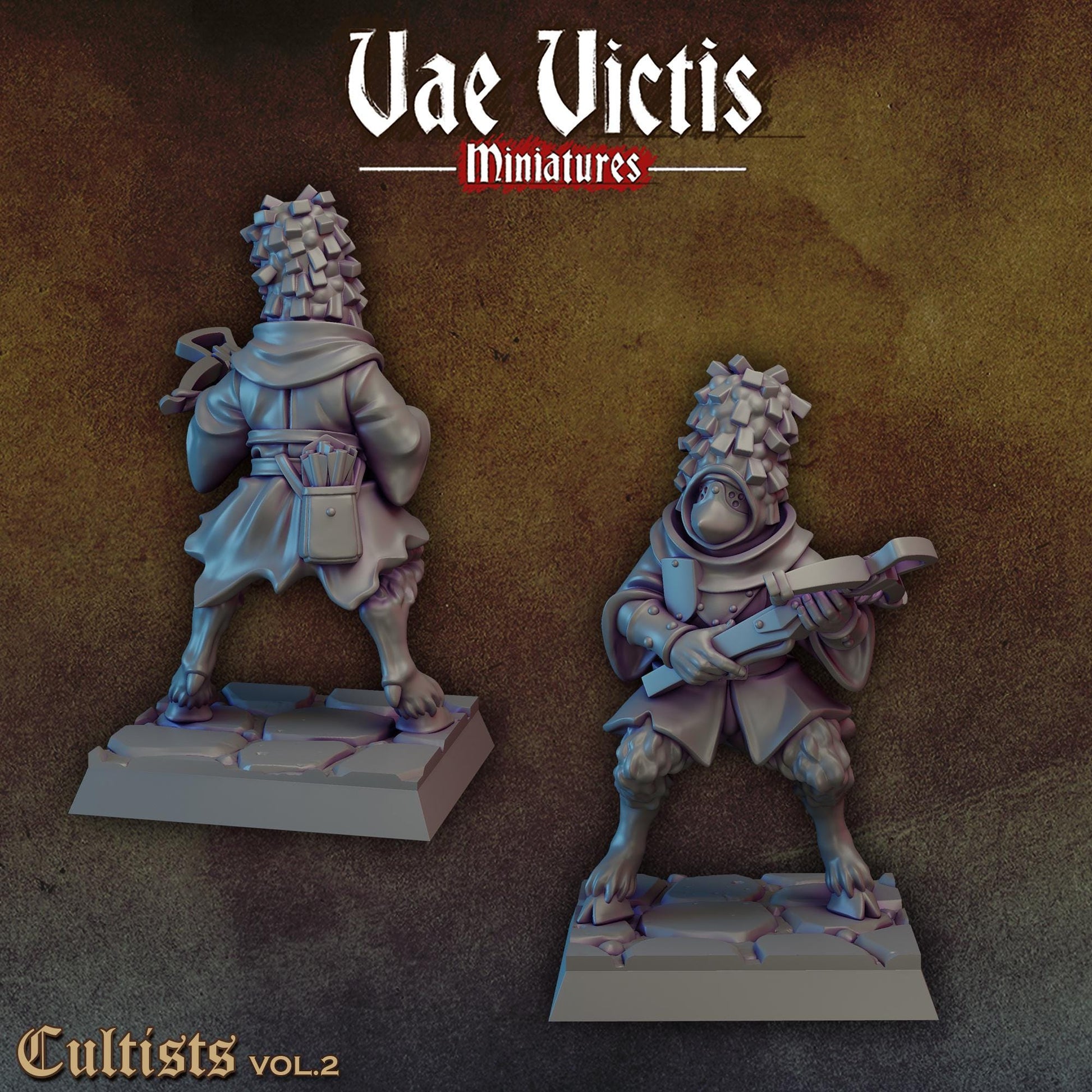 Cultists Vol. 2 | Vae Victis Miniatures | 32mm Scale Resin Printed Tabletop RPG Figures for Tabletop Roleplaying or Wargaming