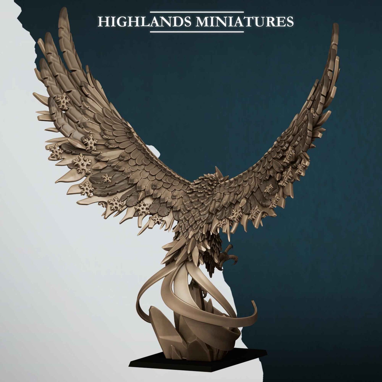 Fire and Ice Phoenix | Aegean Elves | Highlands Miniatures | 32mm Scale Resin Tabletop RPG Figures for Roleplaying and Wargaming