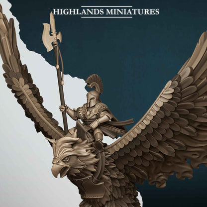 Fire and Ice Phoenix | Aegean Elves | Highlands Miniatures | 32mm Scale Resin Tabletop RPG Figures for Roleplaying and Wargaming