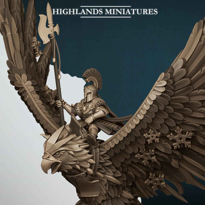 Fire and Ice Phoenix | Aegean Elves | Highlands Miniatures | 32mm Scale Resin Tabletop RPG Figures for Roleplaying and Wargaming