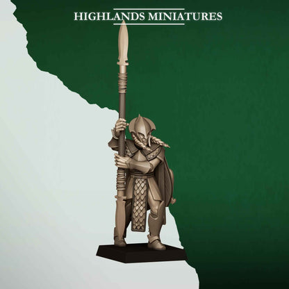 Feral Spearmen | Feral Elves | Highlands Miniatures | 32mm Scale Resin Tabletop RPG Figures for Roleplaying and Wargaming