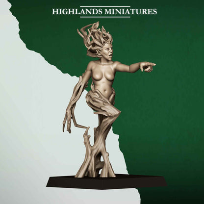 Feral Dryads | Feral Elves | Highlands Miniatures | 32mm Scale Resin Tabletop RPG Figures for Roleplaying and Wargaming