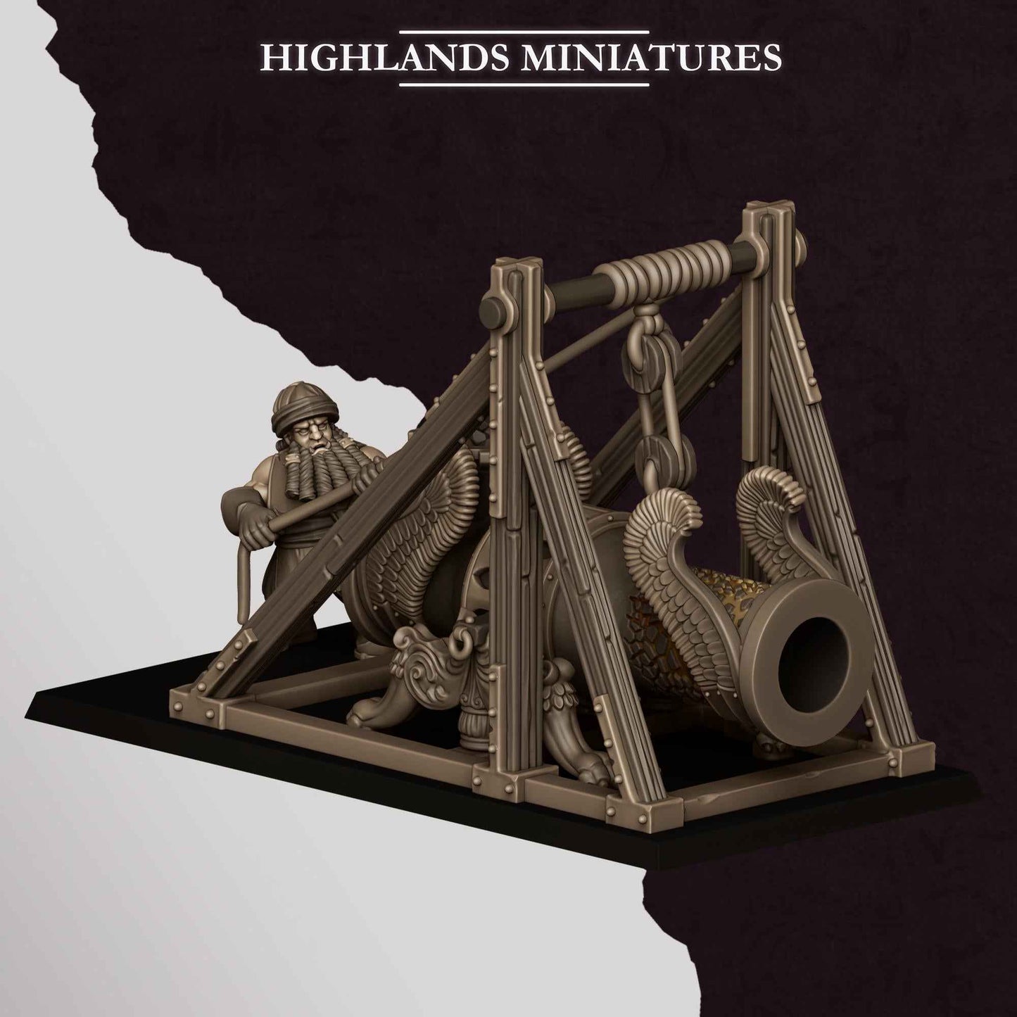 Cannon | Sons of Marduk | Highlands Miniatures | 32mm Scale Resin Tabletop RPG Figures for Roleplaying and Wargaming
