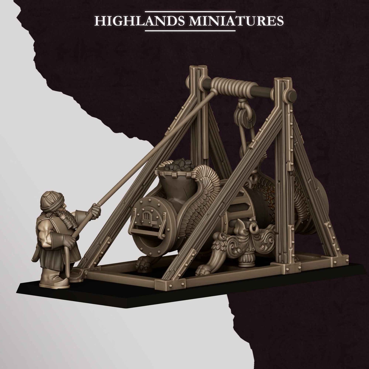 Cannon | Sons of Marduk | Highlands Miniatures | 32mm Scale Resin Tabletop RPG Figures for Roleplaying and Wargaming