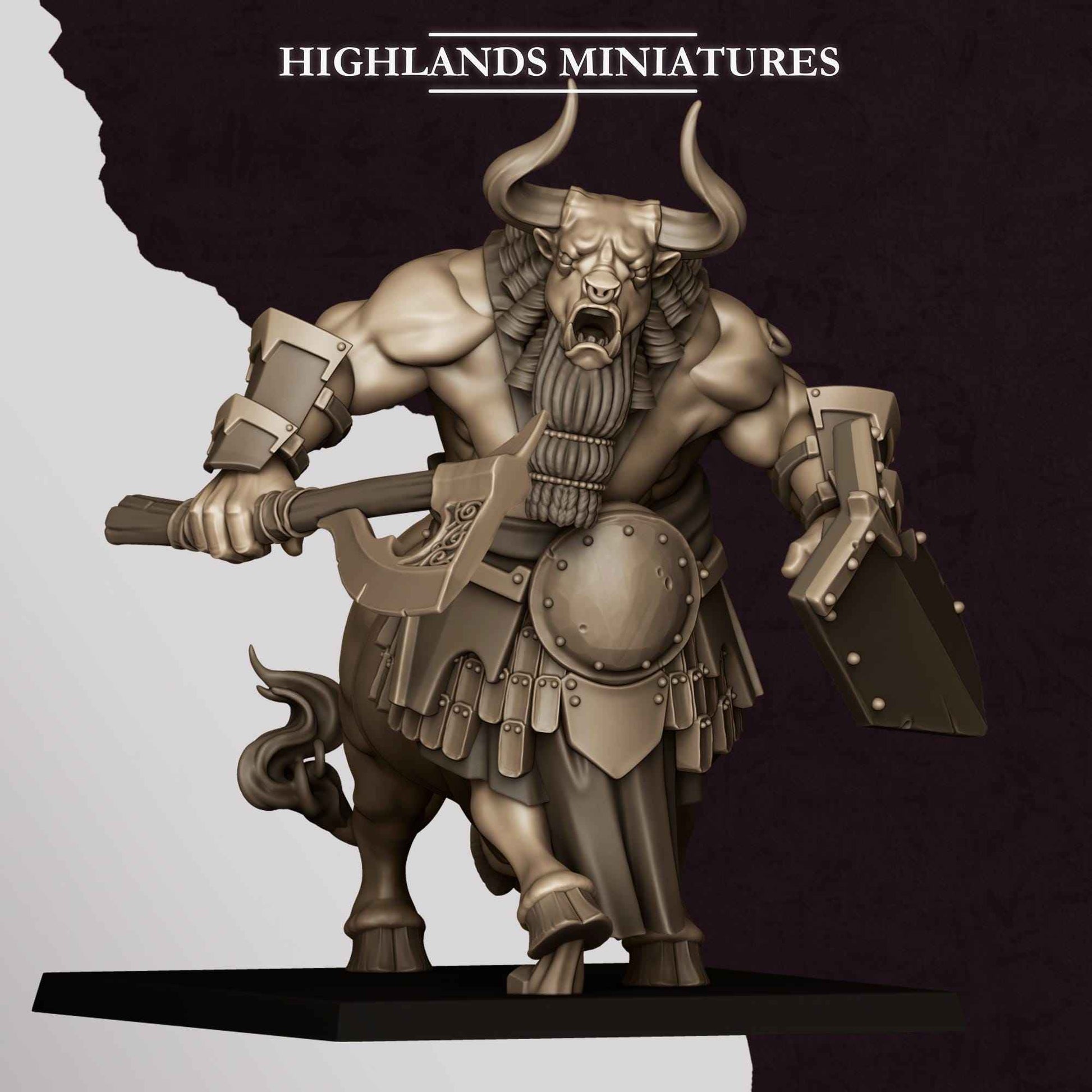 Marduk Minotaurs | Sons of Marduk | Highlands Miniatures | 32mm Scale Resin Tabletop RPG Figures for Roleplaying Wargaming