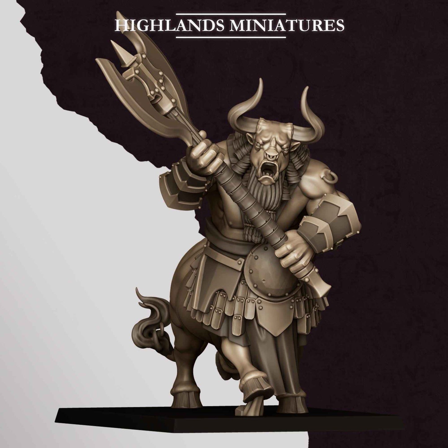 Marduk Minotaurs | Sons of Marduk | Highlands Miniatures | 32mm Scale Resin Tabletop RPG Figures for Roleplaying Wargaming