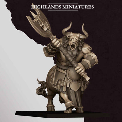 Marduk Minotaurs | Sons of Marduk | Highlands Miniatures | 32mm Scale Resin Tabletop RPG Figures for Roleplaying Wargaming