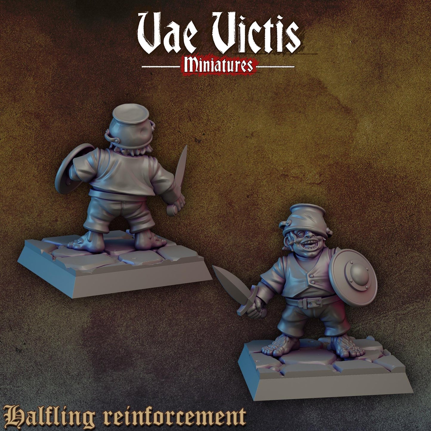 Halfling Reinforcements | Vae Victis Miniatures | 32mm Scale Resin Printed Tabletop RPG Figures for Tabletop Roleplaying or Wargaming