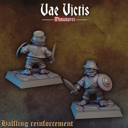 Halfling Reinforcements | Vae Victis Miniatures | 32mm Scale Resin Printed Tabletop RPG Figures for Tabletop Roleplaying or Wargaming