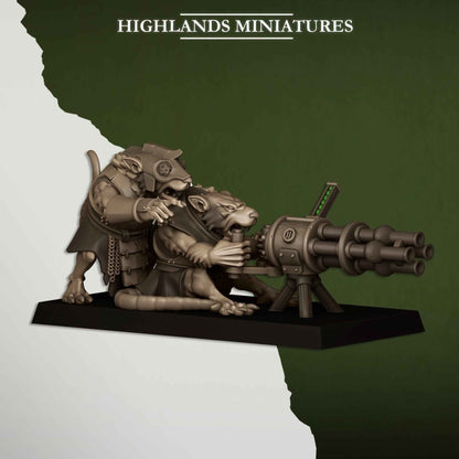 Sewer Vermin Heavy Weapons Teams | Sewer Vermin | Highlands Miniatures | 32mm Scale Resin TTRPG Figures for Roleplaying and Wargaming