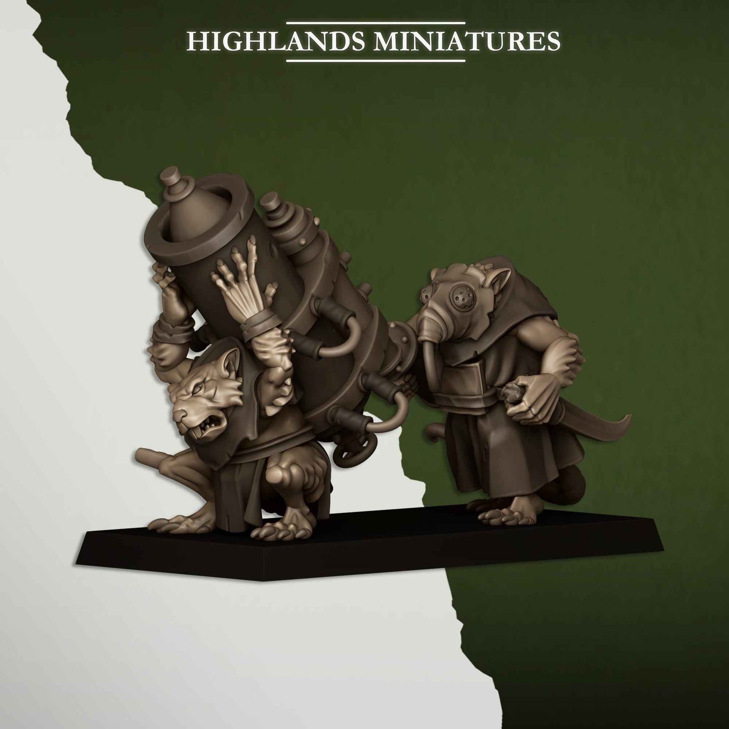 Sewer Vermin Heavy Weapons Teams | Sewer Vermin | Highlands Miniatures | 32mm Scale Resin TTRPG Figures for Roleplaying and Wargaming