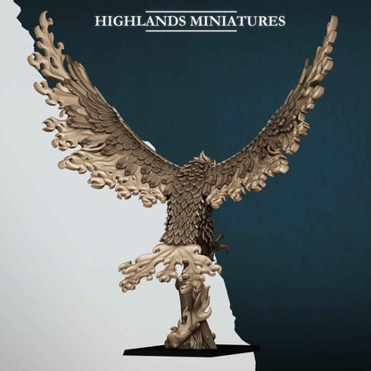 Fire and Ice Phoenix | Aegean Elves | Highlands Miniatures | 32mm Scale Resin Tabletop RPG Figures for Roleplaying and Wargaming
