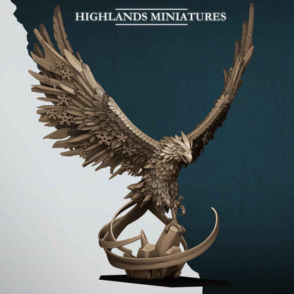 Fire and Ice Phoenix | Aegean Elves | Highlands Miniatures | 32mm Scale Resin Tabletop RPG Figures for Roleplaying and Wargaming