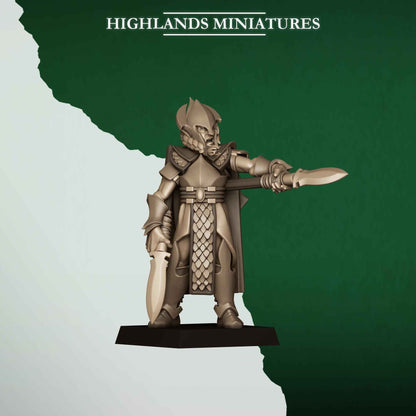 Feral Spearmen | Feral Elves | Highlands Miniatures | 32mm Scale Resin Tabletop RPG Figures for Roleplaying and Wargaming