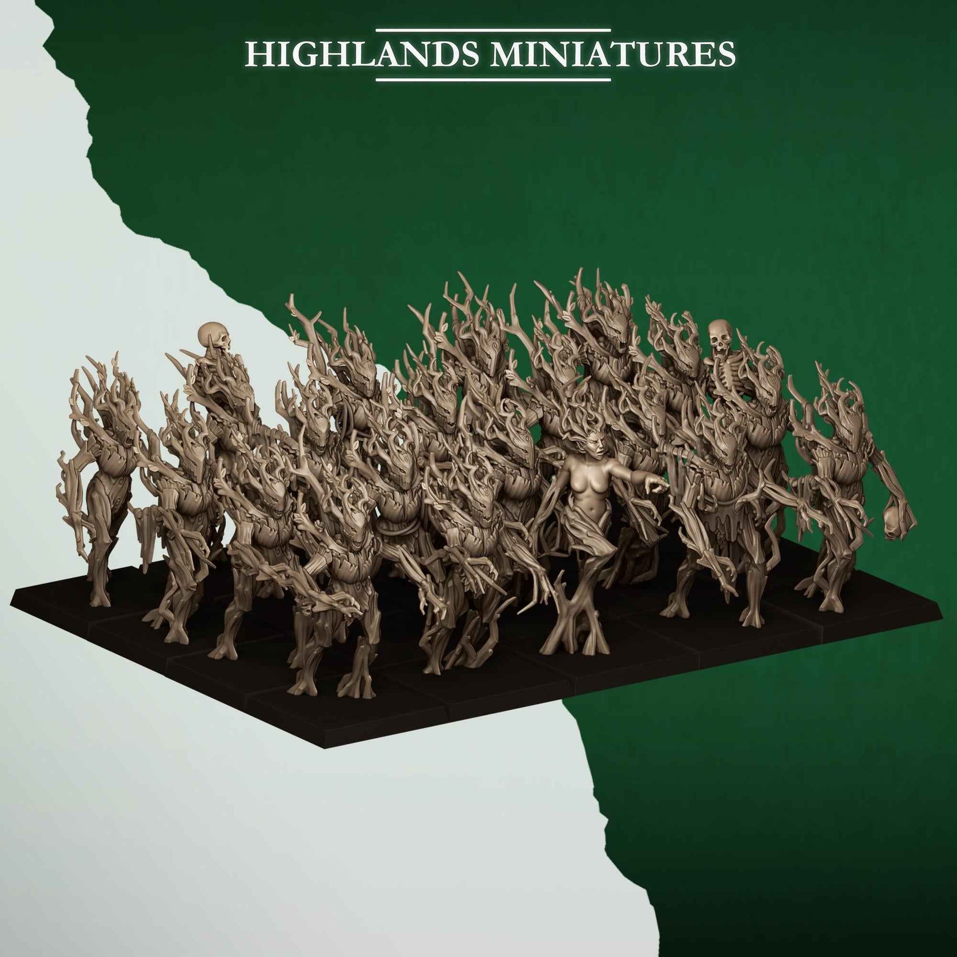 Feral Dryads | Feral Elves | Highlands Miniatures | 32mm Scale Resin Tabletop RPG Figures for Roleplaying and Wargaming
