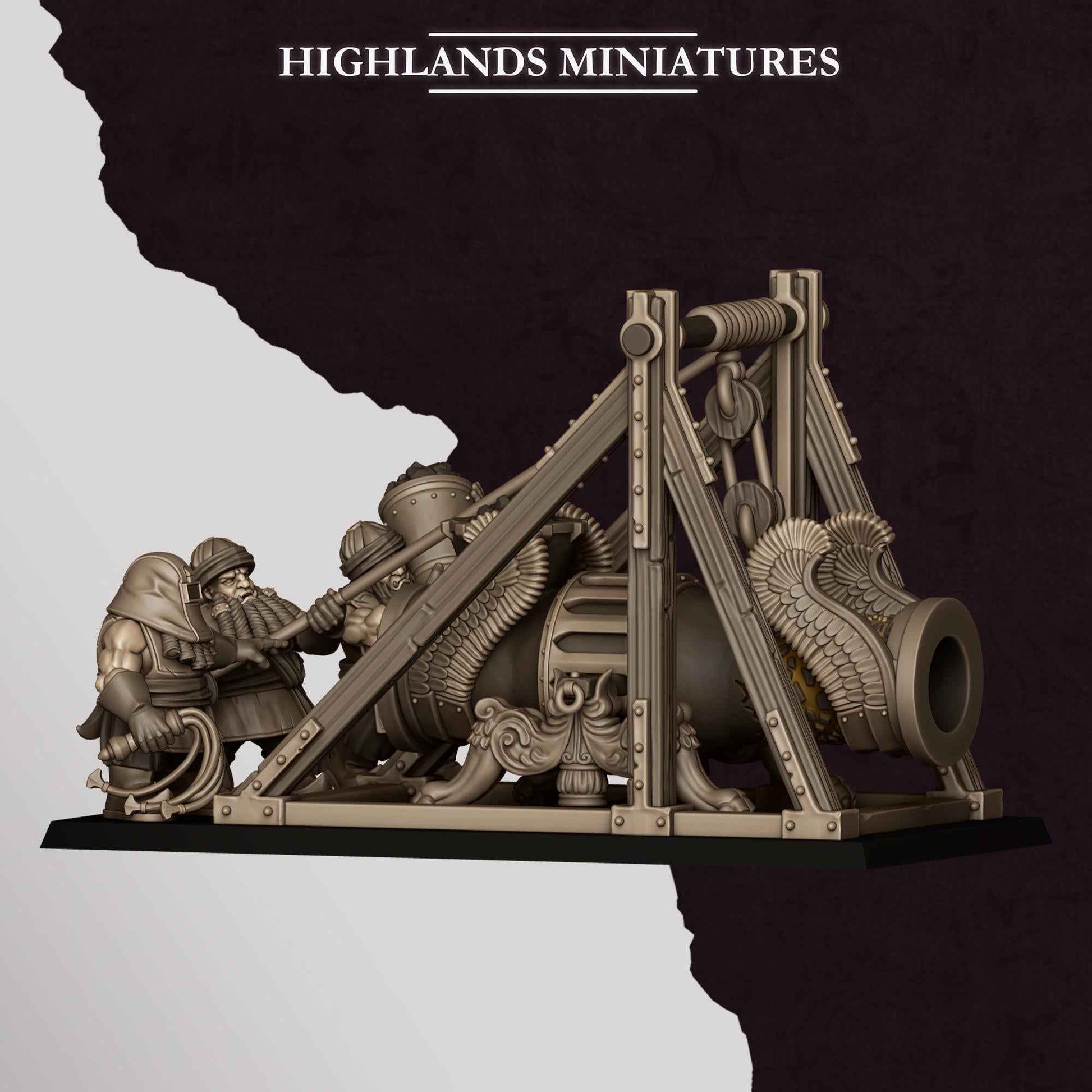 Cannon | Sons of Marduk | Highlands Miniatures | 32mm Scale Resin Tabletop RPG Figures for Roleplaying and Wargaming