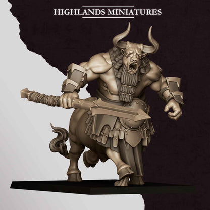 Marduk Minotaurs | Sons of Marduk | Highlands Miniatures | 32mm Scale Resin Tabletop RPG Figures for Roleplaying Wargaming