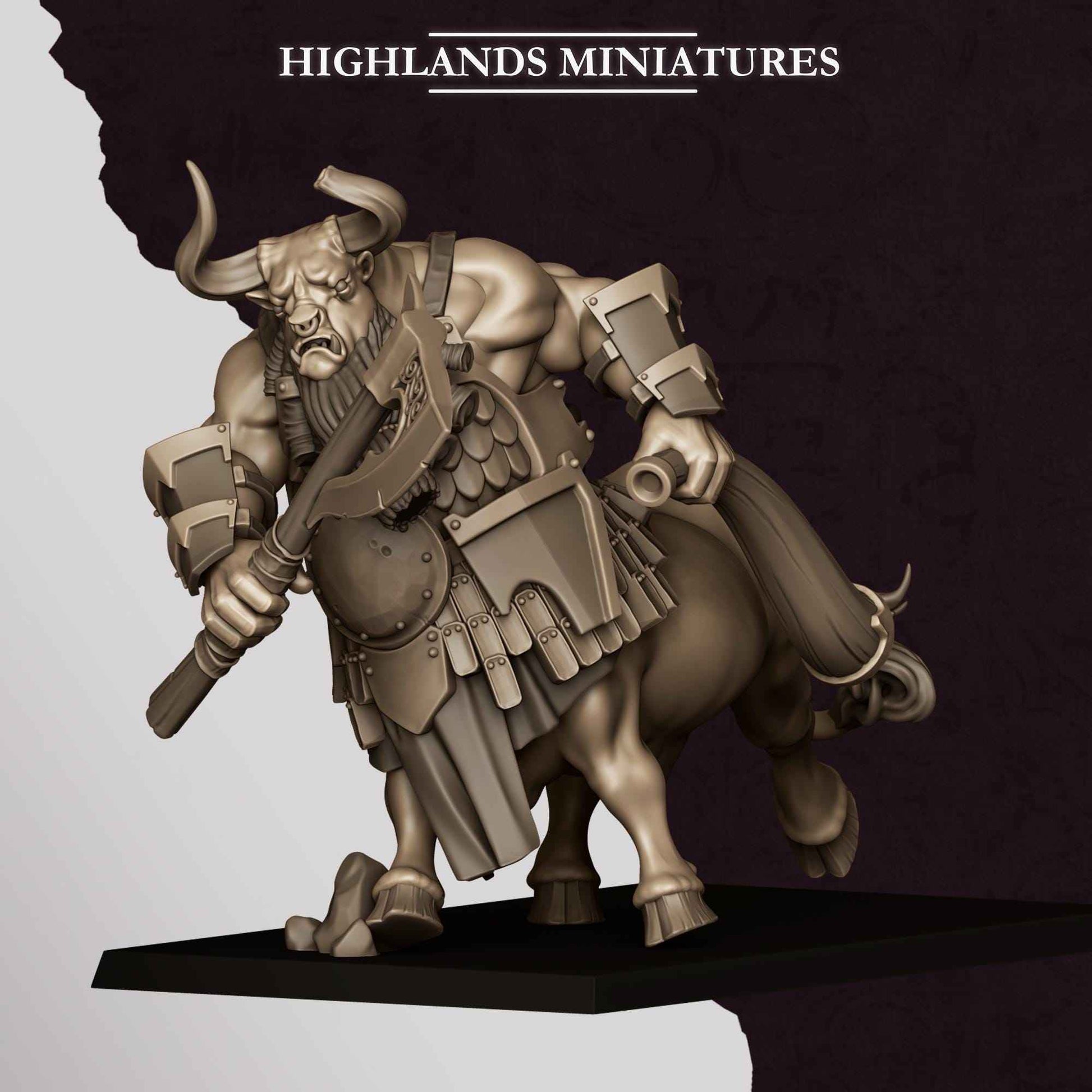 Marduk Minotaurs | Sons of Marduk | Highlands Miniatures | 32mm Scale Resin Tabletop RPG Figures for Roleplaying Wargaming