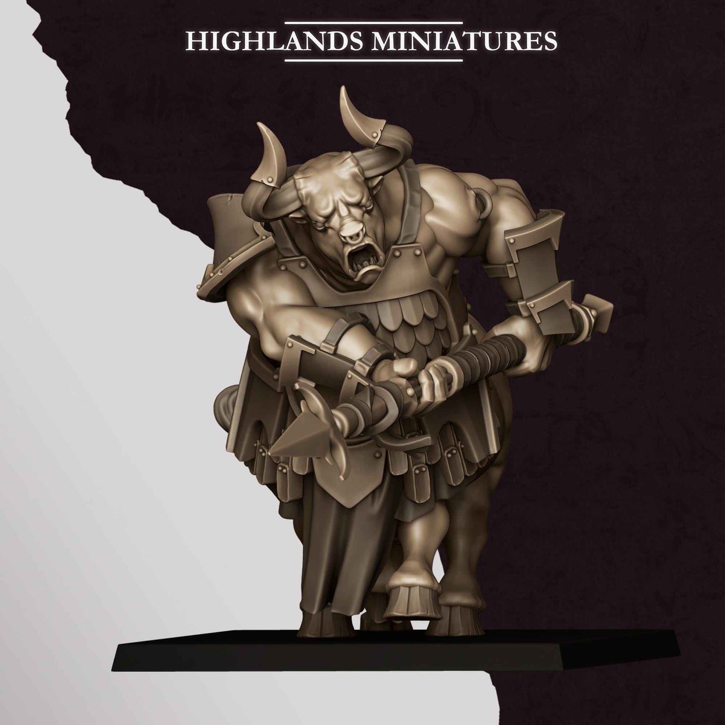 Marduk Minotaurs | Sons of Marduk | Highlands Miniatures | 32mm Scale Resin Tabletop RPG Figures for Roleplaying Wargaming