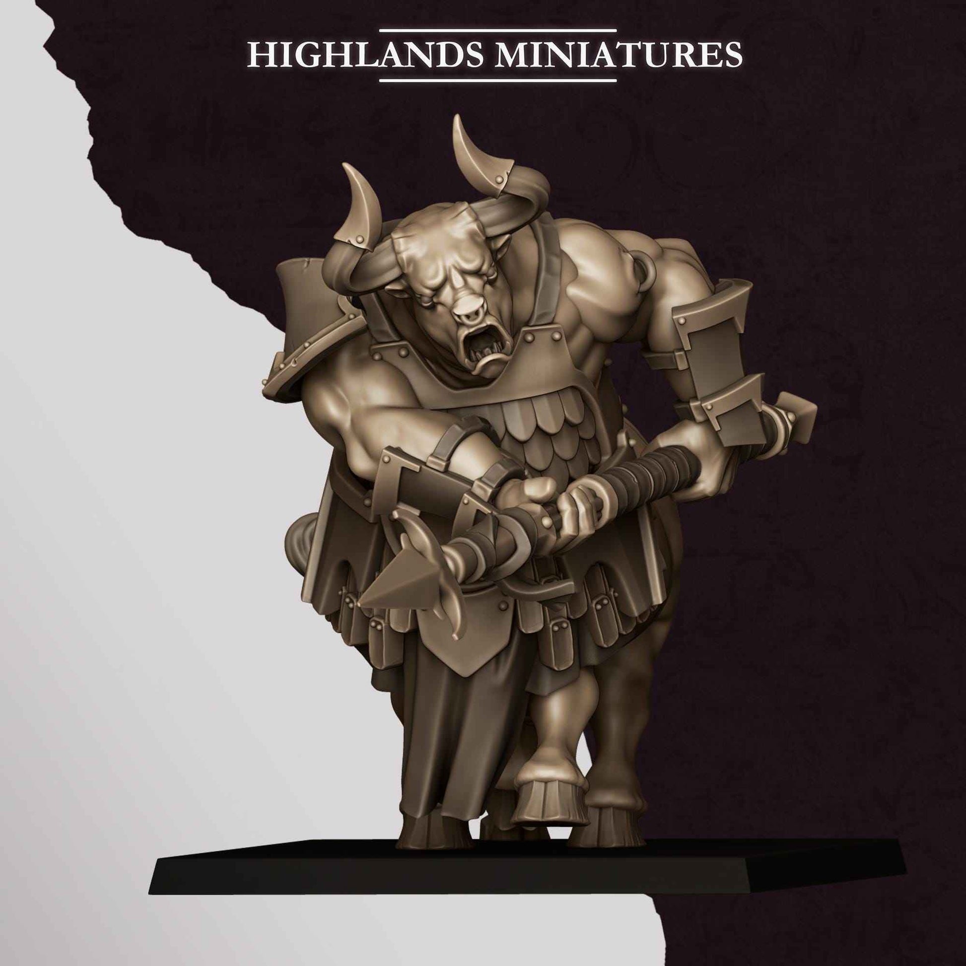 Marduk Minotaurs | Sons of Marduk | Highlands Miniatures | 32mm Scale Resin Tabletop RPG Figures for Roleplaying Wargaming