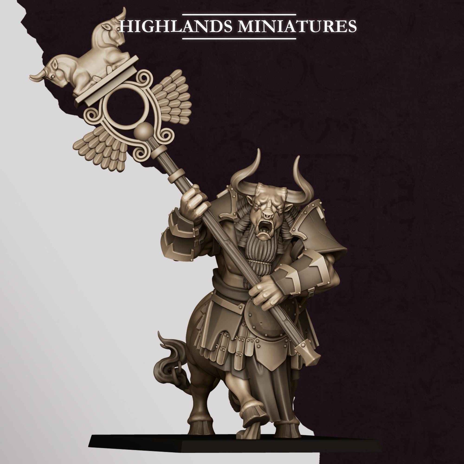 Marduk Minotaurs | Sons of Marduk | Highlands Miniatures | 32mm Scale Resin Tabletop RPG Figures for Roleplaying Wargaming