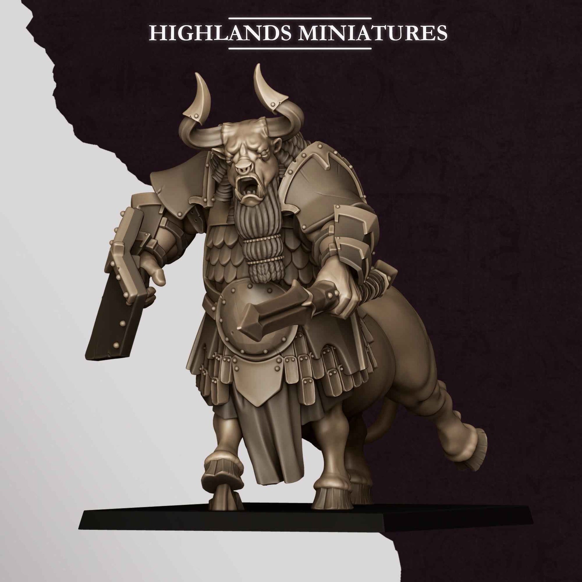 Marduk Minotaurs | Sons of Marduk | Highlands Miniatures | 32mm Scale Resin Tabletop RPG Figures for Roleplaying Wargaming