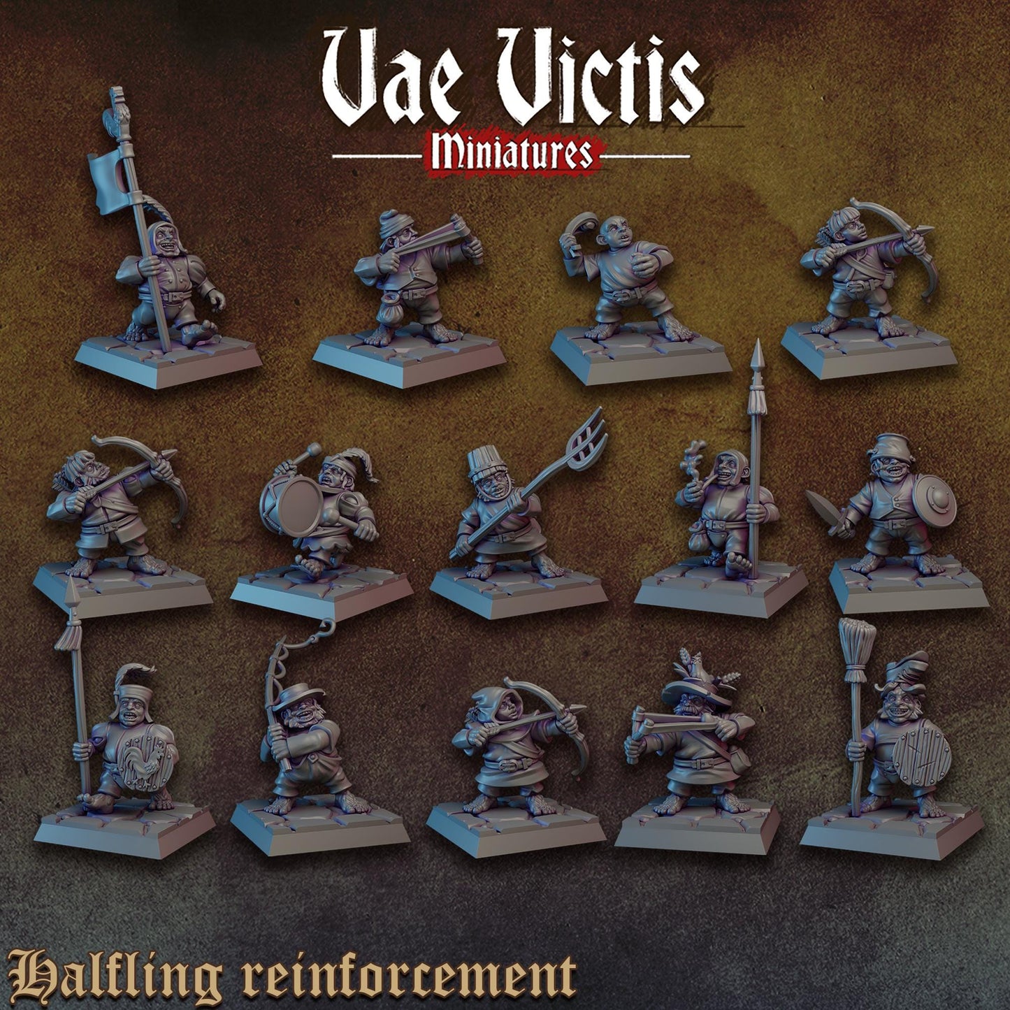 Halfling Reinforcements | Vae Victis Miniatures | 32mm Scale Resin Printed Tabletop RPG Figures for Tabletop Roleplaying or Wargaming