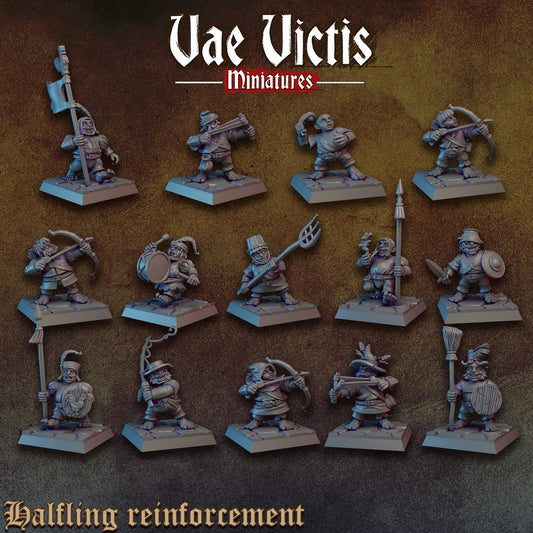 Halfling Reinforcements | Vae Victis Miniatures | 32mm Scale Resin Printed Tabletop RPG Figures for Tabletop Roleplaying or Wargaming