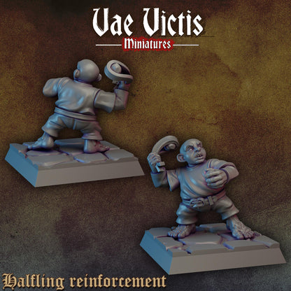 Halfling Reinforcements | Vae Victis Miniatures | 32mm Scale Resin Printed Tabletop RPG Figures for Tabletop Roleplaying or Wargaming
