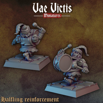 Halfling Reinforcements | Vae Victis Miniatures | 32mm Scale Resin Printed Tabletop RPG Figures for Tabletop Roleplaying or Wargaming