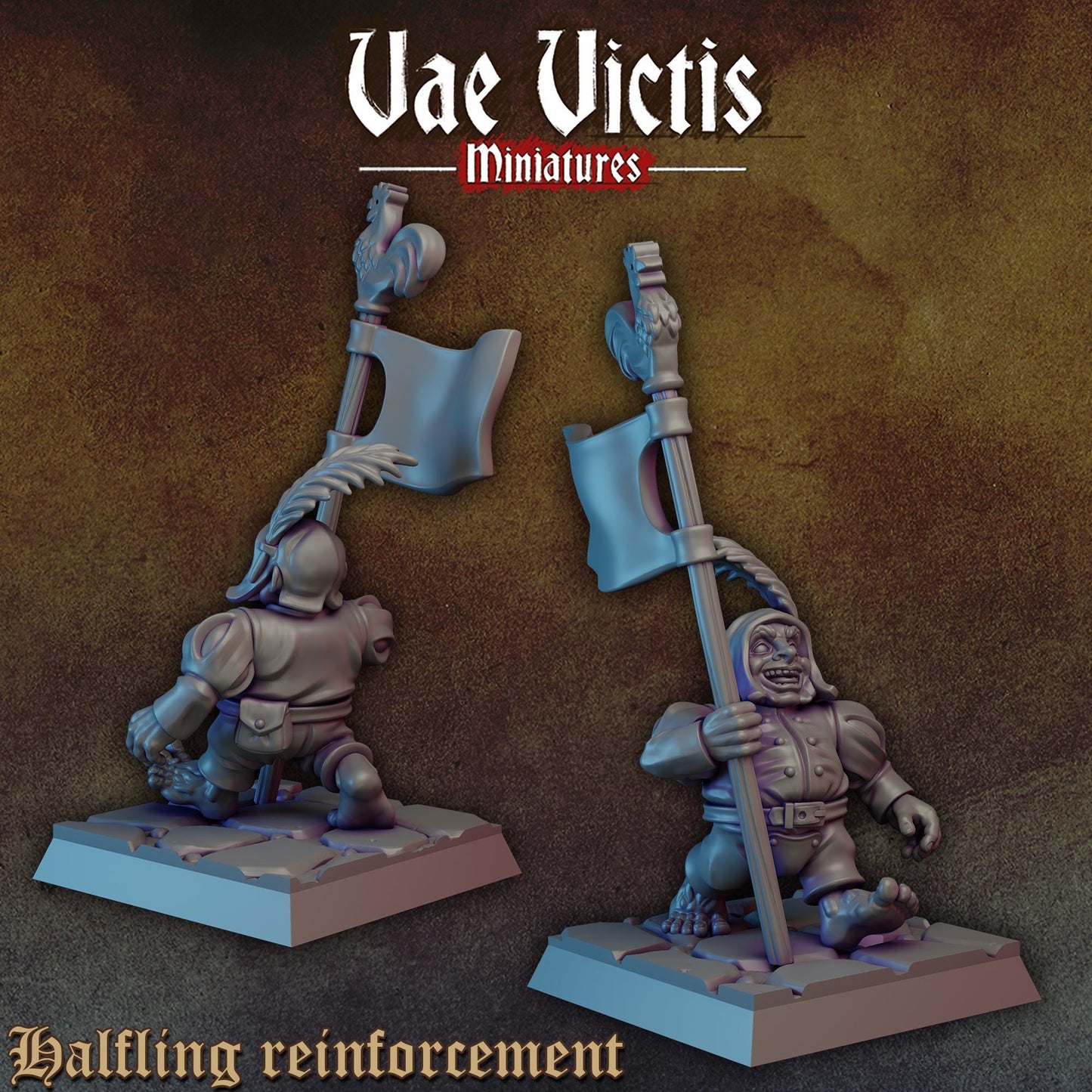 Halfling Reinforcements | Vae Victis Miniatures | 32mm Scale Resin Printed Tabletop RPG Figures for Tabletop Roleplaying or Wargaming