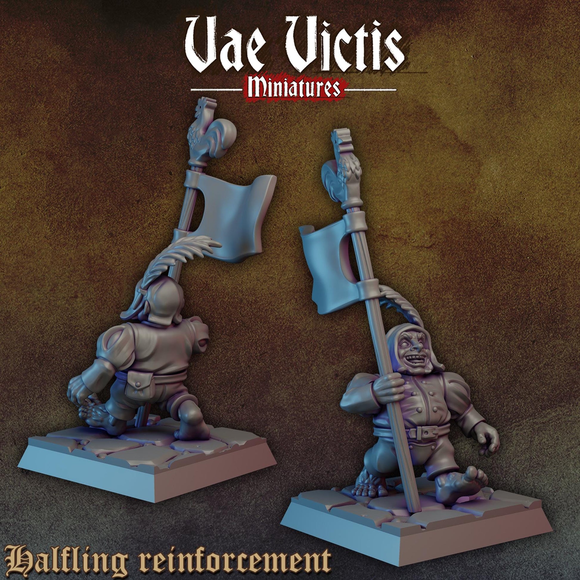 Halfling Reinforcements | Vae Victis Miniatures | 32mm Scale Resin Printed Tabletop RPG Figures for Tabletop Roleplaying or Wargaming