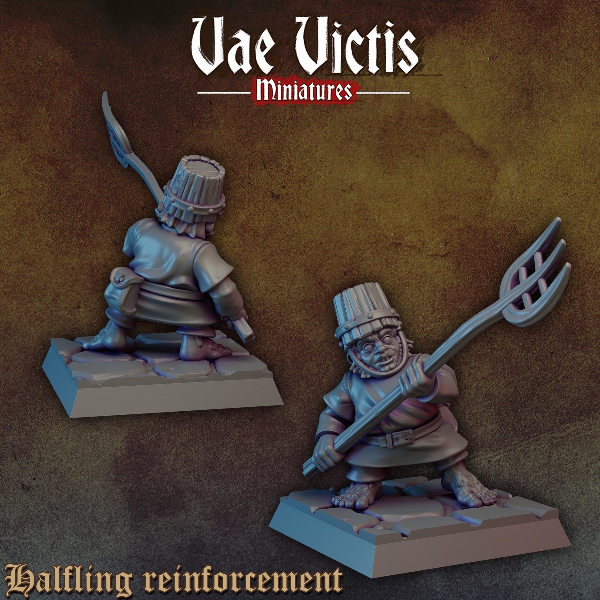 Halfling Reinforcements | Vae Victis Miniatures | 32mm Scale Resin Printed Tabletop RPG Figures for Tabletop Roleplaying or Wargaming