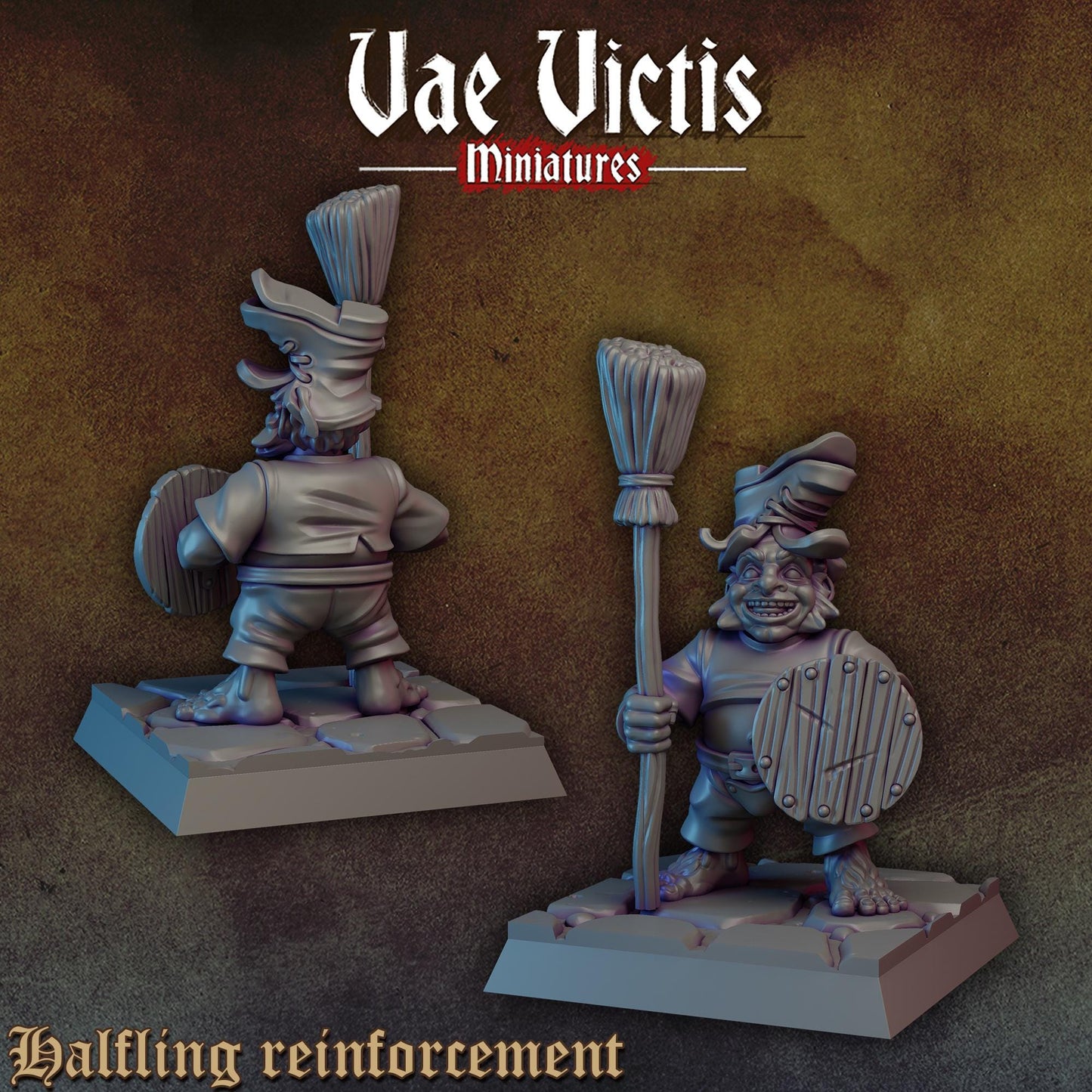 Halfling Reinforcements | Vae Victis Miniatures | 32mm Scale Resin Printed Tabletop RPG Figures for Tabletop Roleplaying or Wargaming