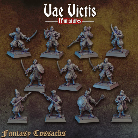 Fantasy Cossacks | Vae Victis Miniatures | 32mm Scale Resin Printed Tabletop RPG Figures for Tabletop Roleplaying or Wargaming