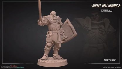 Hero Paladin | Bite The Bullet | 35mm Scale | Resin Printed Tabletop RPG Miniature Figures | DND | 5E