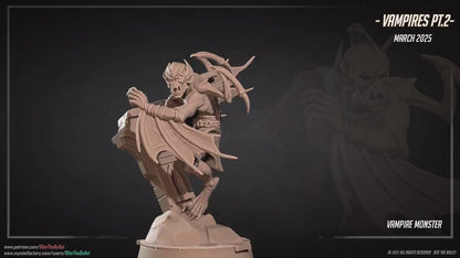 Vampire Monster | Vampires Pt. 2 | Bite The Bullet | 35mm Scale | Resin Printed Tabletop RPG Miniature Figures | DND | 5E