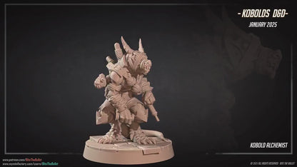 Kobold Alchemist | Kobolds D&D | Bite The Bullet | 35mm Scale | Resin Printed Tabletop RPG Miniature Figures | DND | 5E