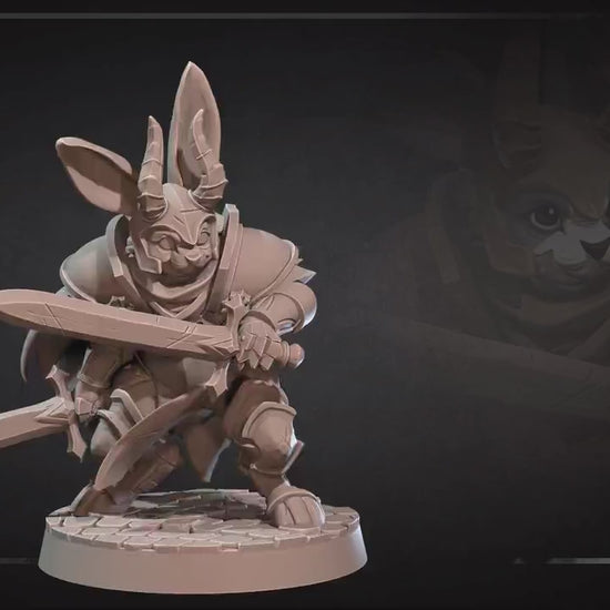 Harengon Warrior | Bite The Bullet | 35mm Scale | Resin Printed Tabletop RPG Miniature Figures | DND | 5E