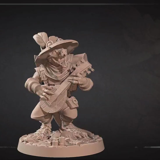 Kobold Bard | Kobolds D&D | Bite The Bullet | 35mm Scale | Resin Printed Tabletop RPG Miniature Figures | DND | 5E