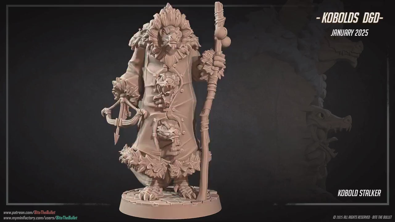 Kobold Stalker | Kobolds D&D | Bite The Bullet | 35mm Scale | Resin Printed Tabletop RPG Miniature Figures | DND | 5E