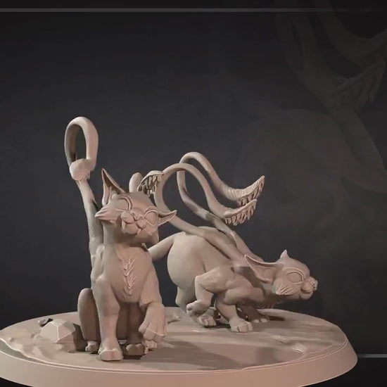 Displacer Kittens | Iconic Monsters | Bite The Bullet | 35mm Scale | Resin Printed Tabletop RPG Miniature Figures | DND | 5E