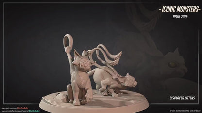 Displacer Kittens | Iconic Monsters | Bite The Bullet | 35mm Scale | Resin Printed Tabletop RPG Miniature Figures | DND | 5E