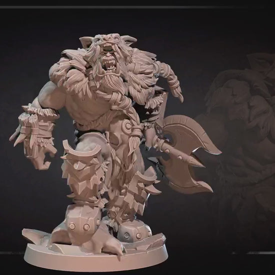 Orc Barbarian | Bite The Bullet | 35mm Scale | Resin Printed Tabletop RPG Miniature Figures | DND | 5E