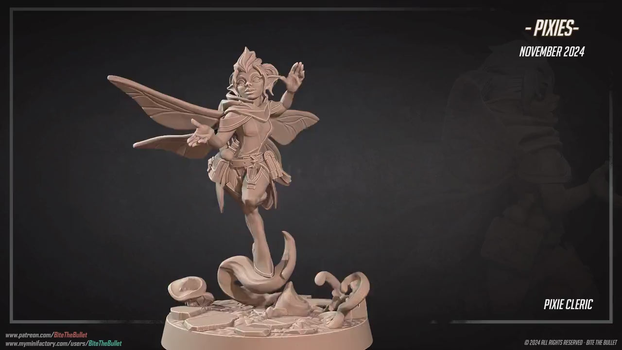 Pixie Cleric | Pixies | Bite The Bullet | 35mm Scale | Resin Printed Tabletop RPG Miniature Figures | DND | 5E