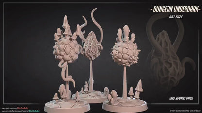 Marshland Gas Spores Set | Bite The Bullet | 35mm Scale | Resin Printed Tabletop RPG Miniature Figures | DND | 5E