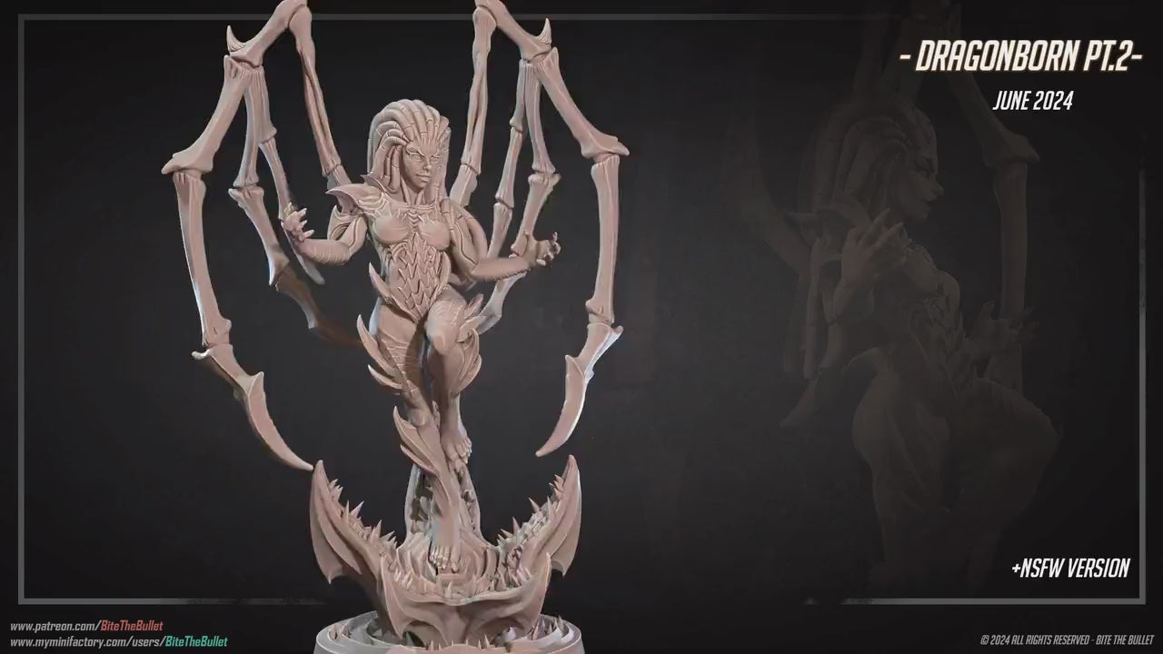 Sarah Queen Of Blades | NSFW Option | Bite The Bullet | 35mm Scale | Resin Printed Tabletop RPG Miniature Figures | DND | 5E