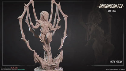 Sarah Queen Of Blades | NSFW Option | Bite The Bullet | 35mm Scale | Resin Printed Tabletop RPG Miniature Figures | DND | 5E