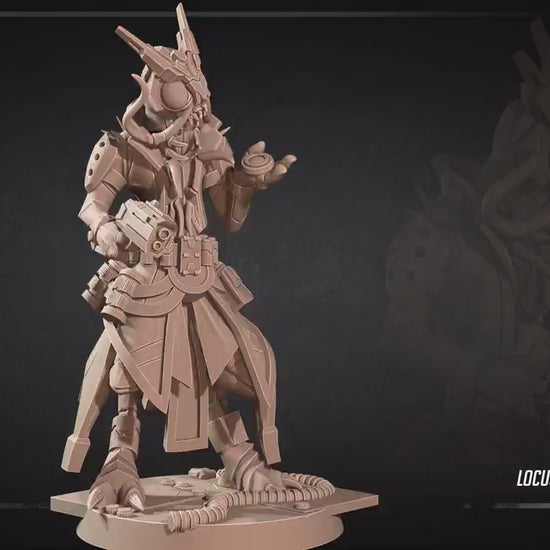 Space Locust Technomancer | Bullet Galaxy | Bite The Bullet | 35mm Scale | Resin Printed Tabletop RPG Miniature Figures | DND | 5E
